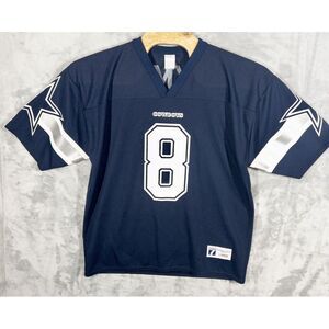 Vintage 90s Dallas‎ Cowboys Troy Aikman Sand Knit Jersey Logo 7 Mens Large